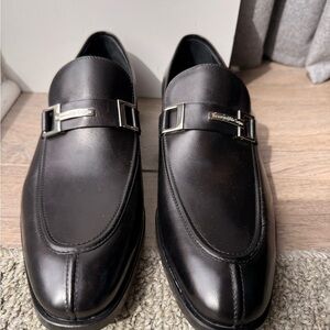 NWOT Ermenegildo Zegna Men's Dress Loafers with Silver Buckle